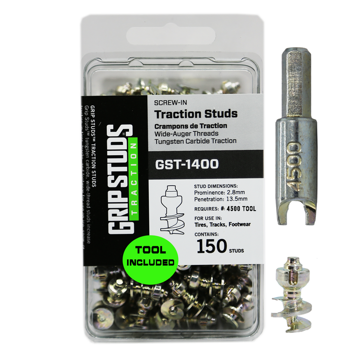 Motorcycle Tire | Ice Resurfacer Studs Model 1400 150 W/TOOL