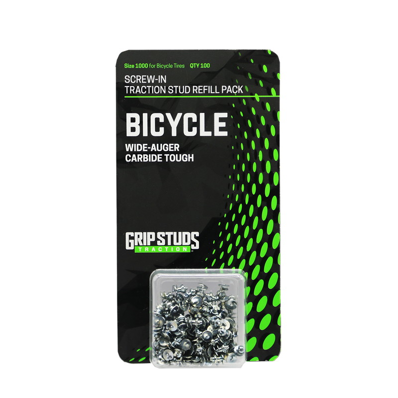 100-Pack Fat Bike Tire Studs – Traction Studs For Ice, Mud & Dirt Riding (Grip Studs #1000)
